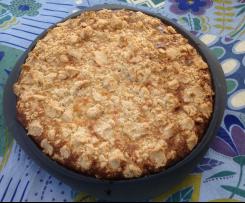 Rhabarber-Apfel-Kuchen mit Joghurtguss und Streuseln