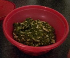 Spinat-Karotten Brei mit Nudeln