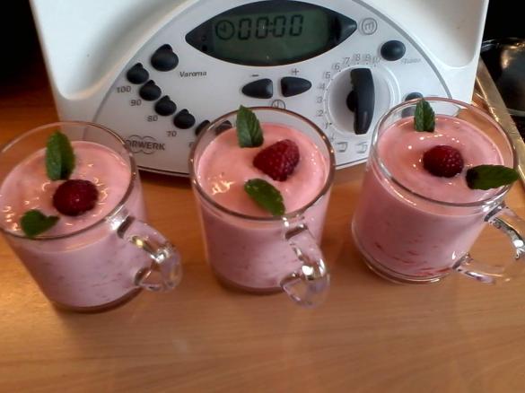 Frozen Joghurt Himbeer Minze 