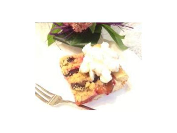 Pflaumen-oder Apfelkuchen mit Streuseln (abuela E)