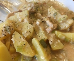 Pute-Lauch-Kartoffel Auflauf