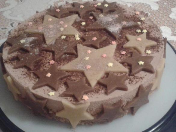 Schokolade-Reis-Torte mit Zimt