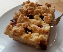 Kirsch/Apfel-Streuselkuchen mit Quark vom Blech