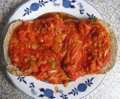 Pizzatoast - Blitzschnelles, warmes Bruschetta mit Bärlauchbrot