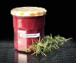 Rote Weinbergspfirsichmarmelade