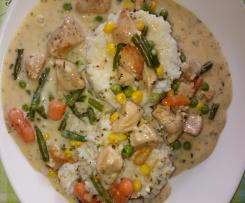 HähnchenTopf mit Reis und Gemüse