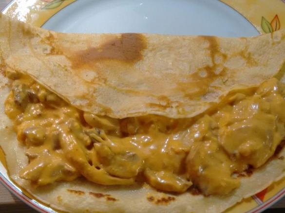 Champignonfüllung für Pfannkuchen