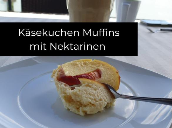Glücksmixer Käsekuchen Muffins mit Nektarinen