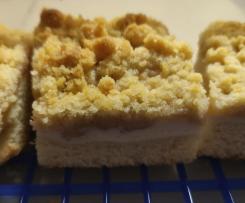 Schlesischer Streuselkuchen Zucker reduziert vom Blech