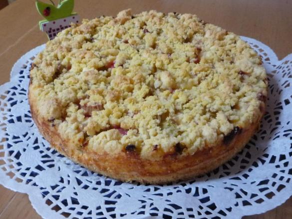 Quark-Streuselkuchen mit z.B. Brombeeren, Himbeeren, Rhabarber, Apfel...