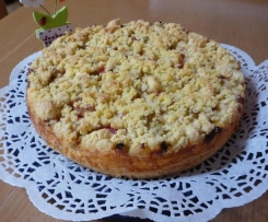 Quark-Streuselkuchen mit z.B. Brombeeren, Himbeeren, Rhabarber, Apfel...