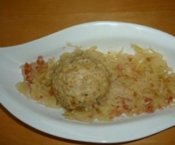 Specksemmelknödel mit Kraut " Hüttengaudi all in one "