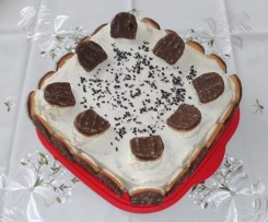 Zwieback-Kuchen mit Rhabarber & Pudding - aus dem Kühlschrank