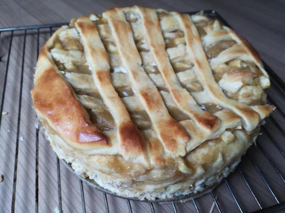 "Wilder" Hefezopf mit Apfelmusfüllung!