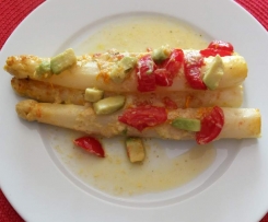 fruchtig-pikant gratinierter Spargel
