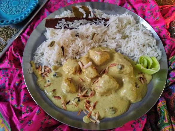 Mughlai murgh (indisches Huhn nach Mogul Art)