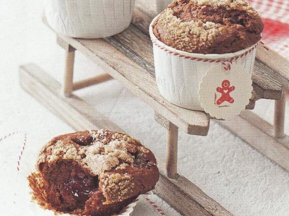 Lebkuchen-Preiselbeer-Muffins