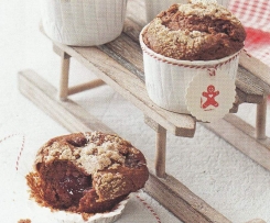 Lebkuchen-Preiselbeer-Muffins