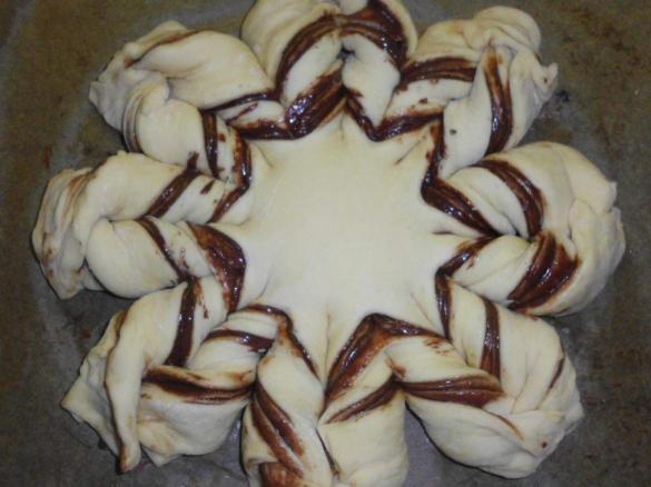 Nutella Brioch, Nuss Nougat Blume