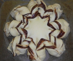 Nutella Brioch, Nuss Nougat Blume