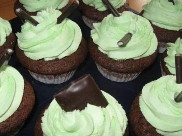 Schoko-Pfefferminz-Cupcakes