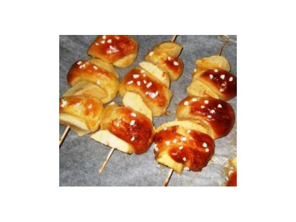Apfel-Hefe-Spieße