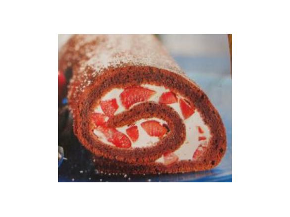 Schokolade-Kirschen-Roulade