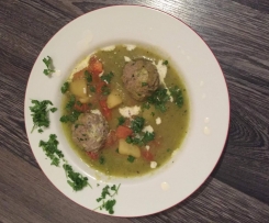 Kartoffelsuppe mit Hackfleischbällchen (Schmeckt nicht gibt´s nicht)