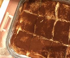 Tiramisu mit selbstgebackenem Biskuit-Boden