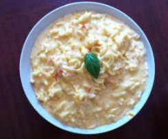 Vollkornnudeln mit Tomate & Hirtenkäse