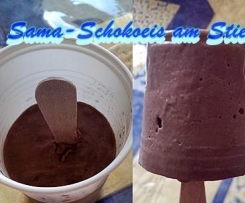 Sattmacher-Schokoladeneis am Stiel