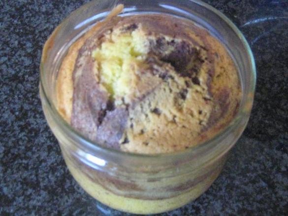 Kuchen im Glas zweierlei Marmor und Schokokuchen