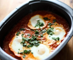 Shakshuka - pochierte Eier in Tomatensauce