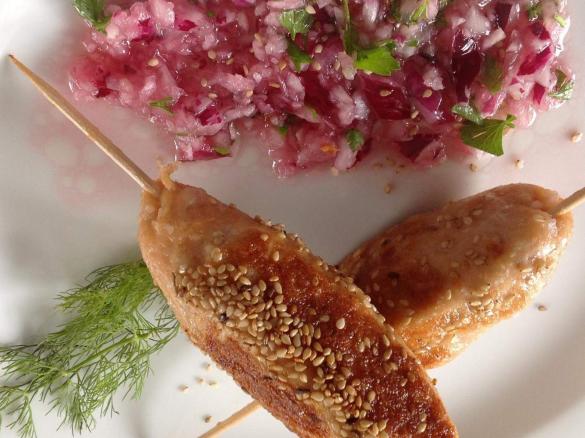 Fischfrikadelle asiatisch - Fisch Spieße