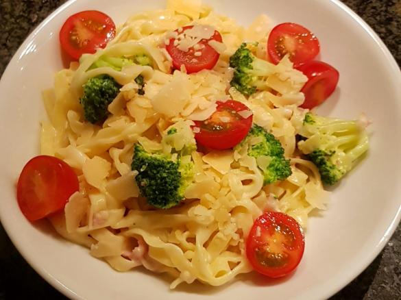Pasta nach Carbonara Art