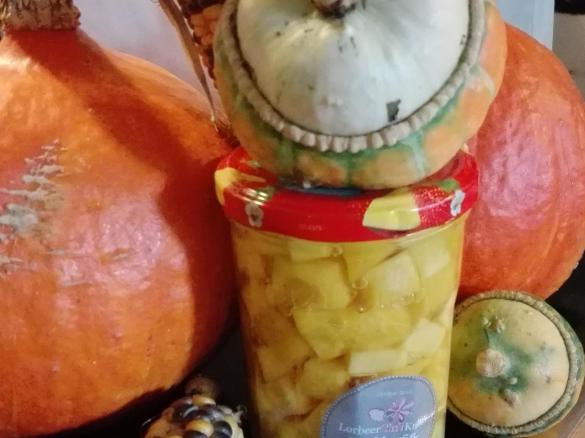 Kürbis scharf eingemacht