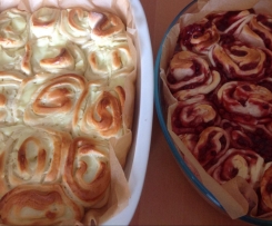 Softe Pudding/Wildpreiselbeerschnecken 