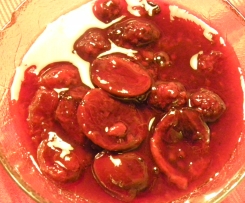 Zwetschgenkompott mit Rotwein