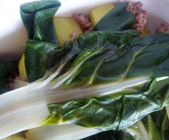 Mangold-Kartoffel-Hack-Auflauf