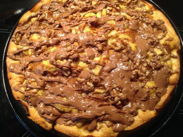 Apfel-Karamell-Walnuss Kuchen