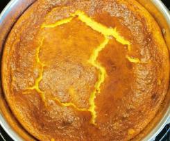 Kleiner, cremiger Käsekuchen ohne Boden