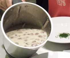 Champignoncremesuppe braun, extra sämig, mit Schalotte