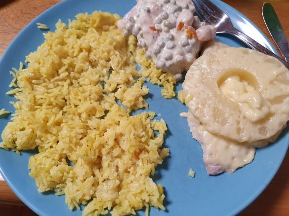 Variation Hawaii-Hähnchen mit Reis