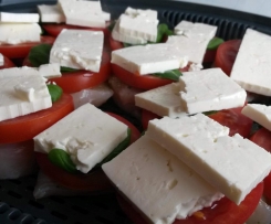 Pute mit Tomate und Feta, Gemüse und Kartoffeln