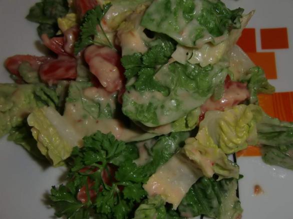 Feldsalat mit Kartoffeldressing