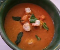 Orientalische Linsensuppe aus roten Linsen