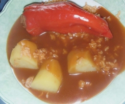 Paprikaschoten mit Hackfüllung