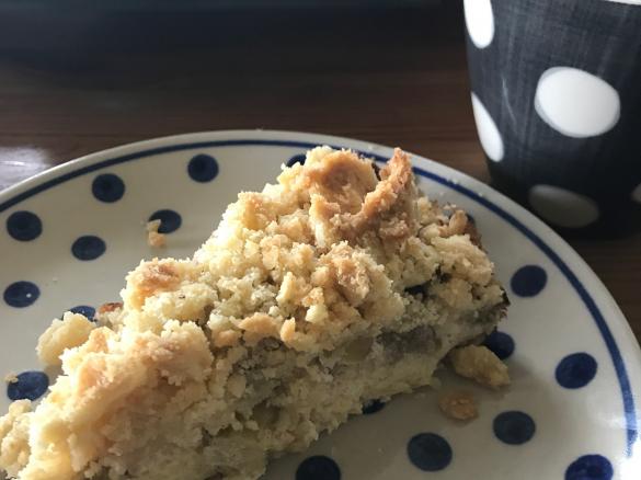 Rhabarber-Käsekuchen-Crumble