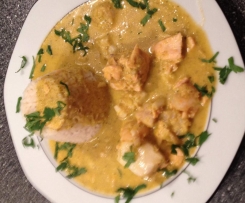 Fischragout mit Kokosmilch