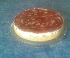Marmorierte Kirschtorte (mit Boden ohne Backen)